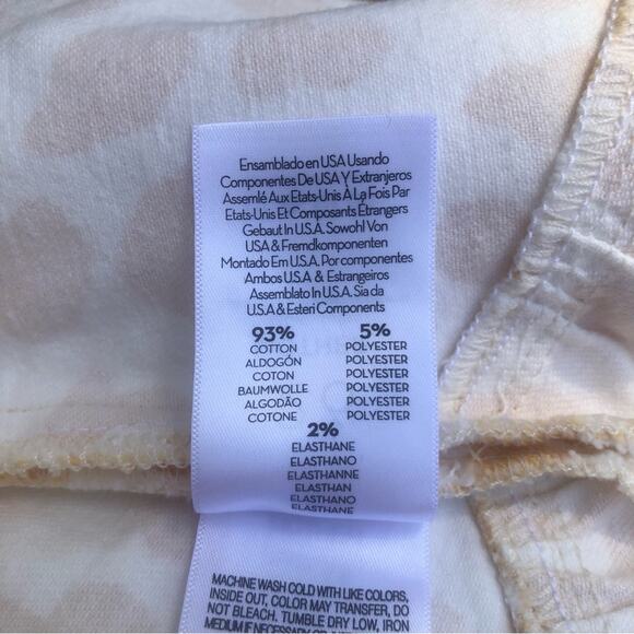 MOTHER NWT Women's Yellow/White Floral Leopard The Ruffle Denim Mini Skirt 26 - Picture 13 of 16